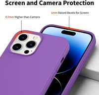 Coque de téléphone pour iPhone 14 Pro Max 11 12 13 X XR XS 7 8 Plus, couleur unie, antichoc, silicone liquide, coque arrière souple