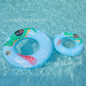 Cartoon Dinosaur Swimming Ring For Kids And Adults Round <b>Inflatable</b> <b>Float</b> With Space Pattern XLH-90 - Product Image 1