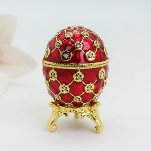 Boîte à Œufs en Métal Émaillé Premium SHINNYGIFTS - Mini <span class=keywords><strong>Porte</strong></span>-Bijoux Souvenir Décoration Artistique - Product Image 4