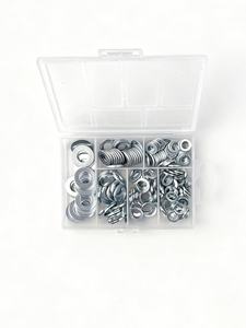 Kit de réparation de bouchon de carter automobile en acier à ressort norme DIN M6 M8 M10, finition zinguée, avec rondelle plate, rondelle de sécurité et joint d'étanchéité - Product Image 4