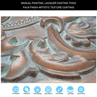 Carreaux de plafond modernes en étain gaufré vintage en cuivre résistant aux intempéries Panneaux muraux décoratifs en plastique 3D Plafond imperméable en PVC PL30