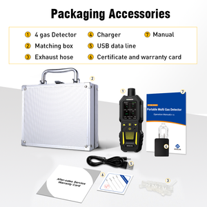 Détecteur multi-<span class=keywords><strong>gaz</strong></span> 4-en-1 BX403 4G GPS à aspiration par pompe (O2, CO, H2S, LEL) avec alarme de chute, écran couleur NFC et protection IP66 - Product Image 4