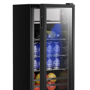 Étagère en acier de vente en gros de SL-<span class=keywords><strong>180</strong></span> de 180L ETL condensateur externe ou intégré réfrigérateur transparent de mini barre de porte simple - Product Image 1