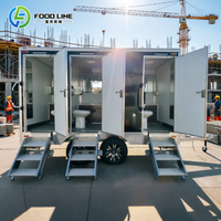 Toilettes mobiles pour chantiers extérieurs, toilettes mobiles en plastique