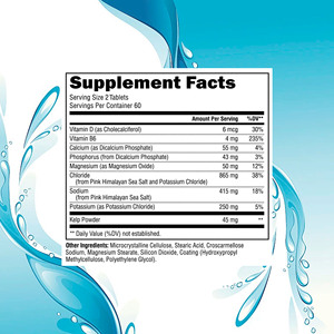 ODM OEM Comprimés d'hydratation électrolytique 9-en-1 Chlorure de sodium pour adultes - Suppléments naturels à base de plantes pour améliorer les performances - Product Image 2