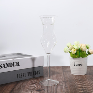 المرأة شكل الجسم ، مثير سيدة عارية شرب كوب زجاجي - Product Image 4