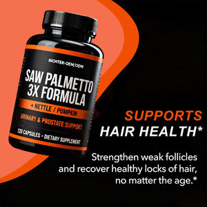 120 Cápsulas <span class=keywords><strong>Saw</strong></span> <span class=keywords><strong>Palmetto</strong></span> Extrair Cápsula Próstata Suporte Suplemento Para Saúde Masculina - Product Image 5