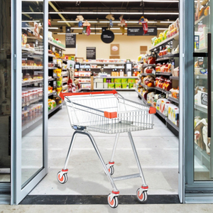 Chariot de supermarché à <span class=keywords><strong>4</strong></span> roues, chariot de supermarché, à main - Product Image 4
