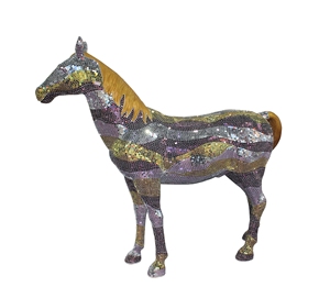 <span class=keywords><strong>Escultura</strong></span> de arte pop de diseño interior hecha a medida, espejo de tamaño real, mosaico brillante, estatua de caballo de discoteca, <span class=keywords><strong>escultura</strong></span> de caballo de gran tamaño - Product Image 5