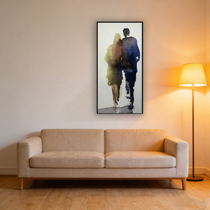 Cuadro Decorativo Abstracto enmarcado en PS con Acuarela <span class=keywords><strong>de</strong></span> <span class=keywords><strong>Pareja</strong></span>, Pintura Moderna y Romántica <span class=keywords><strong>para</strong></span> Decoración del Hogar, <span class=keywords><strong>para</strong></span> Sala <span class=keywords><strong>de</strong></span> Estar o Dormitorio - Product Image 2