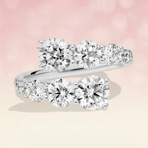 Anillo Abierto con Diamantes Cultivados en Laboratorio, Oro de 10K, 14K, 18K, Plata de Ley 925, 935, Rodio, Joyería de Moda para Regalo de Compromiso - Product Image 2