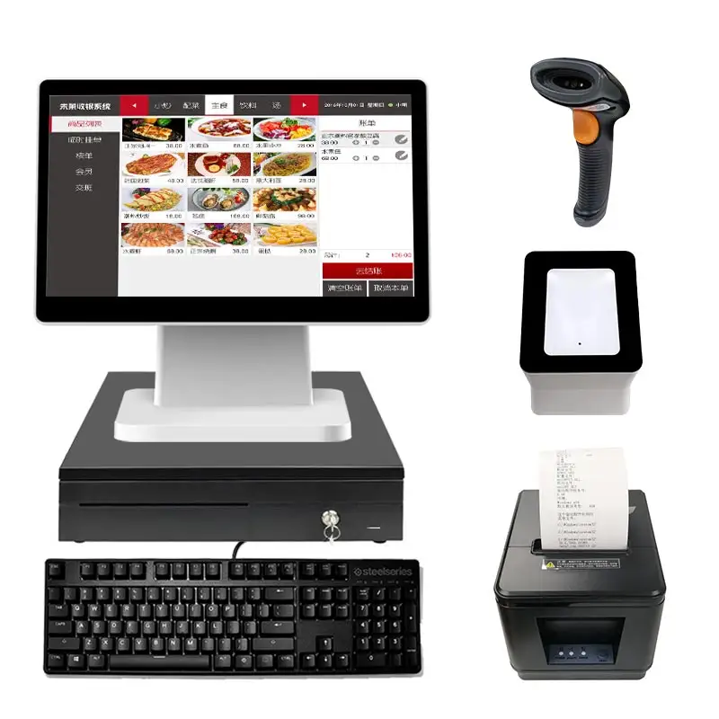 Bozz POS System Desktop Hardware Machine Retail Point Of Sale System Linux Android All in One Cash Registers POS System