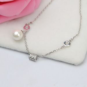 สร้อยข้อมือเงินแท้ S925 สไตล์ยุโรป-อเมริกัน สำหรับผู้หญิง ดีไซน์ใหม่ DIY วงกลมแบบเกาหลี พร้อมตัวเว้นระยะ - Product Image 3