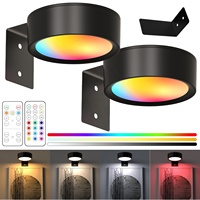 Lámpara de Pared LED con Batería, Montaje Magnético, Control Remoto, Función de Temporizador, Ambiente Festivo, Iluminación para Exhibición de Arte