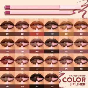 クリーム色リップライナー22色長持ちマットブラウンリップライナービーガン残酷な防水リップペンシルプライベートラベル - Product Image 2