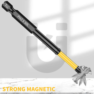 Guest Quality Phillips Screwdriver Bit PH2 90mm S2 Steel Magnetic Impact Ready For Electric Tools - Product Image 2
