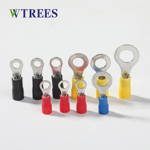 Wtrees Circular Pre-insulated <b>Terminal</b> RV1.25-3.2 Copper Lug Wire Connector 1-6mm Wire Diameter Wiring Use - Product Image 4