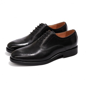 Chaussures Oxford en cuir véritable pour homme, marron et noir, brodées et imprimées, style britannique, pour tenue de travail formelle - Product Image 5