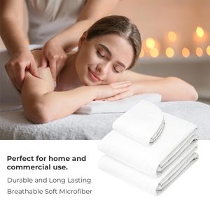 Baumwolle Massage tisch Bettlaken Abdeckung Set Spann bett tücher für Massage tisch, Flach betttuch & Gesichts bedeckung Mikro faser Massage Bettdecke - Product Image 5