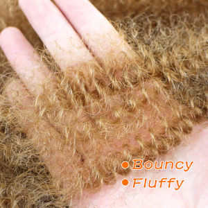 Marley Twist Vlechten Haar Lente <span class=keywords><strong>Afro</strong></span> <span class=keywords><strong>Kinky</strong></span> Twist Gehaakt Synthetisch Haar Bulk Extensions Faux Locs Vlecht Voor Afrikaanse Vrouwen - Product Image 3