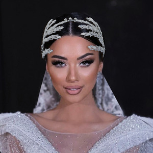 수제 신부 머리 장식 유럽 및 미국 웨딩 드레스 헤어 액세서리 헤어 클립 헤어 밴드 스타일링용 - Product Image 3