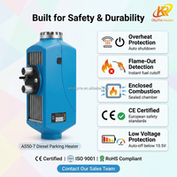 OkyRie AS50-7 5KW Kit complet Chauffage de stationnement diesel en aluminium avec écran LCD et télécommande 12V 24V pour bus et camping-car