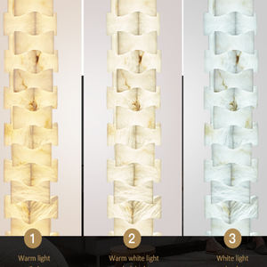 Mármol Mathemagic bloques pirámide lámpara de pie mosaico azulejo mármol suelo luces decoración salón arte museo Luz de pie - Product Image 3