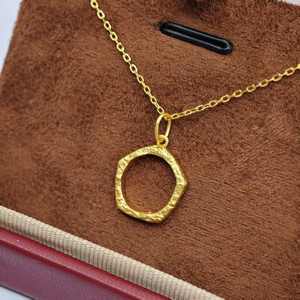 Collier pendentif en argent 925 plaqué or avec perle, vente en gros, cadeau de fiançailles, de mariage, à porter au quotidien, pour homme et femme, UM Jewelry - Product Image 5