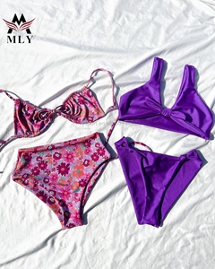 MLY High Quality Swimwear Allover Print Floral <strong>Bikini</strong> <strong>String</strong> Thong <strong>Bikini</strong> Manufacturer - Product Image 3