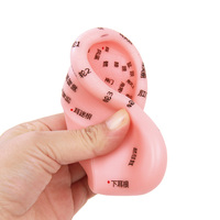 Modèle d'entraînement de Classe I LuoYaShanChuan en PVC, modèle des zones d'acupuncture et de réflexologie auriculaire 13CM, fabriqué en Chine pour la thérapie auriculaire
