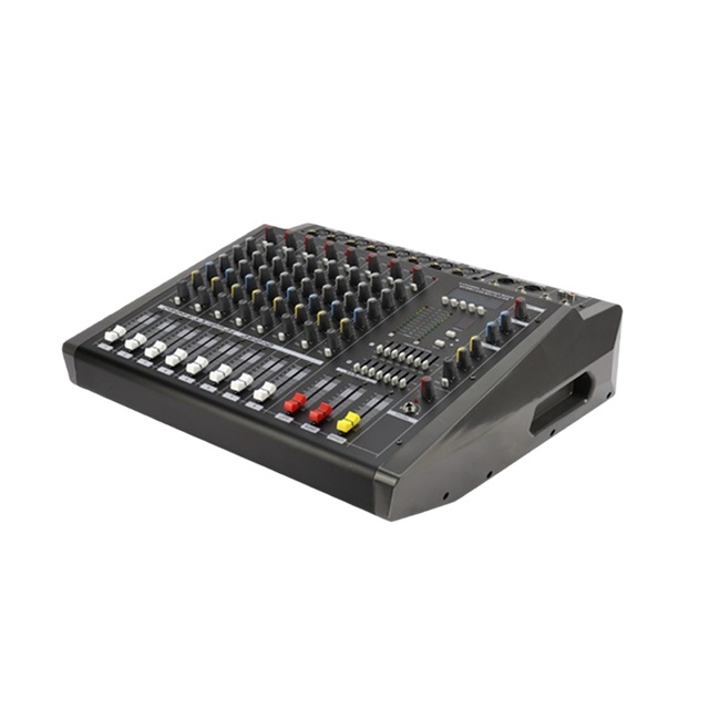 8-Channel Stage Mixer with USB Effect Dedicated Phantom Power Built-In Amplifier With Screen Professional Easy Operation