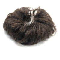 100% moño rizado humano pelo moño desordenado Stock colores moño Rubio Topper para mujeres
