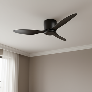 Ventilateur de plafond encastré 52 pouces, moteur DC, 3 pales, flux d'air réversible, télécommande, sans lumière, pour salon, cuisine, chambre - Product Image 2