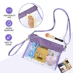 Custom <strong>Clear</strong> Pvc Bag Stadium Approved Messenger Transparent Sling Bag Adjust Strap Cear Crossbody Bags Clutch <strong>Purses</strong> for Women - Product Image 4