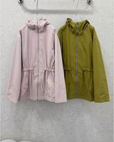Veste respirante à capuche zippée à manches longues pour femme, en coton mélangé, couleur unie, automne-hiver, décontractée et tendance