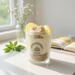 LANJO Customizable Handmade Dessert Scented Soy Wax <b>Candle</b>-round Shape Glass Jar Eco-Friendly Non-Toxic for Birthdays Weddings - Product Image 4