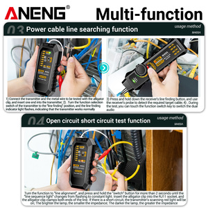 ANENG M469A Slimme Elektronische Kabeltester RJ45 RJ11 LAN Kabelzoeker Netwerk Reparatiegereedschap voor Draadzoeker Ontvanger - Product Image 4