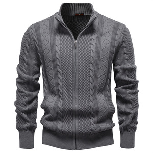 JAC22 W2013 Nueva Chaqueta de Lana de Alta Calidad para <span class=keywords><strong>Hombre</strong></span>, Cárdigan de Invierno con Cierre de Cremallera - Product Image 1