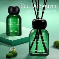 Diffuseur de parfum vert agrumes 110 ml, senteur printanière fraîche, longue durée, moderne, élégant, relaxant, parfum d'ambiance personnalisable, unisexe