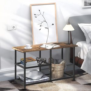 Suoernuo Living Room <strong>Rustic</strong> 3-Tier Sapateira Free Standing <strong>Shoe</strong> <strong>Racks</strong> Narrow <strong>Shoe</strong> <strong>Rack</strong> Storage Shelf <strong>Shoe</strong> <strong>Rack</strong> Bench - Product Image 5