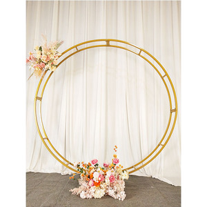 Arco de anillo doble FURUN Fondo de boda al aire libre Arco decorativo de Círculo elegante - Product Image 1