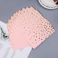 Serviettes en papier à deux plis avec estampage à chaud en feuille d'or et d'argent en gros