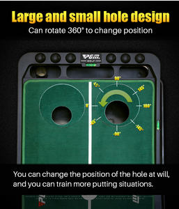 Pgm tl010 3m समायोज्य छेद ढलान पोर्टेबल गोल्फ इनडोर प्रशिक्षण चटाई ऑटो रिटर्न गोल्फ - Product Image 2