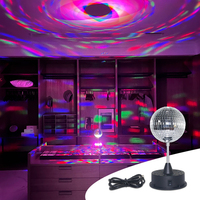 Lumière de scène rotative automatique étanche IP65, projection sphérique RGBW, suspendable pour les événements festifs, éclairage d'ambiance