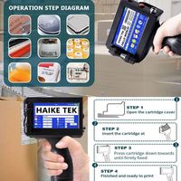 Imprimante jet d'encre portable étanche 25,4 mm pour petites entreprises, machine de codage pour usines alimentaires, date d'expiration, code-barres, logo, numéro de série