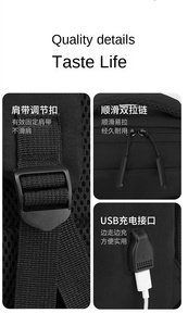 <span class=keywords><strong>Comprar</strong></span> personalizado impermeable de los hombres de negocios antirrobo Mochilas escolares Usb nuevo ordenador portátil bolsa de viaje Mochila - Product Image 5