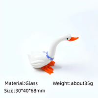 Figurines d'animaux en verre, cygne blanc, ornement en verre fait main pour la décoration de bureau, de maison et de table, vente en gros