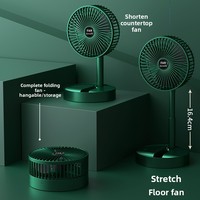 Ventilateur pliable télescopique professionnel, portable, rechargeable par USB, ventilateur de bureau avec hauteur réglable pour la maison et le bureau