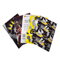 Carpeta de plástico PVC con impresión personalizada para oficina, carpeta de documentos transparente con forma de L para negocios, A4