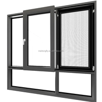 Sistema de Ventanas Corredizas de Aluminio con Doble Vidrio y Apertura Horizontal de Diseño Chino Moderno para Apartamentos, Villas y Hoteles, Insonorizadas